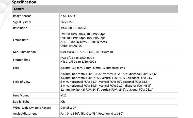 Оригинальная международная версия Hikvision 2mp HD 1080p EXIR поворачивающаяся камера DS-2CE56D0T-IT3F день/ночь Открытый TVI/AHD/CVI/CVBS