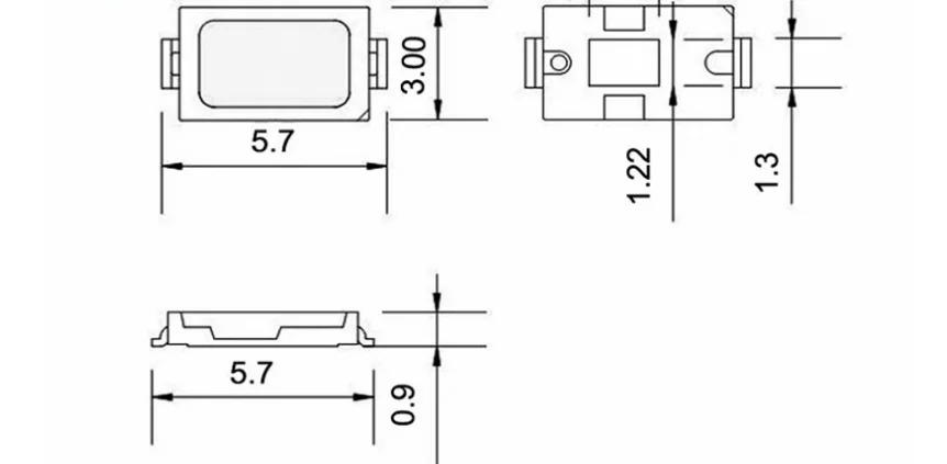 100PCS SMD LED 2835 3030 Chip 0.5W 1W 3V 6V 4000K White warm RED BLUE YELLOW PINK Ultra Bright LED Light smd Emitting Diode Lamp