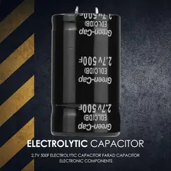 2.7V 500F Metal Electrolytic Capacitor Wide Scope of Application Daily Durability Farad Capacitor for Automobiles Circuits