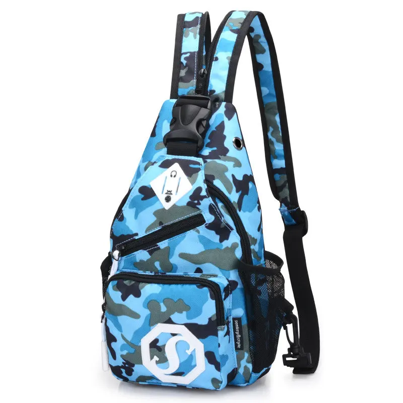 Многофункциональный рюкзак Для женщин с широкой бретелей через одно плечо рюкзак на молнии через плечо оксфордская сумка через плечо сумка, водонепроницаемый рюкзак - Цвет: junlan