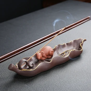

New Year Mouse Count Money for Incense Sticks Holder Wealth Stick Incense Burner Living Room Decoration Best for Christmas Gift