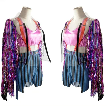 

Movie Birds of Prey Harley Quinn Halloween cosplay Costumes Christmas Adult women Stage atmosphere plays coat coat prop uniform