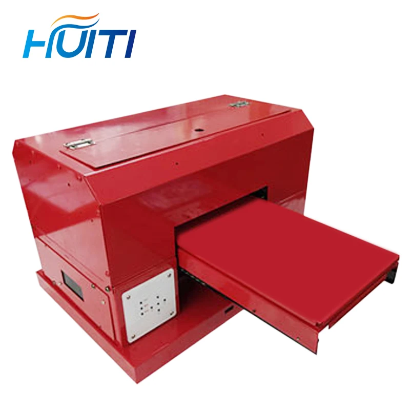 

Huiti,UV Flatbed Printer LED Advanced 6 color Inkjet A4 UV Printers with emboss effect Golf for Phone Case, leather, TPU