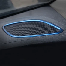 Lsrtw2017 Нержавеющая сталь приборной панели автомобиля звуковой проигрыватель планки для Защитные чехлы для сидений, сшитые специально для Opel Astra K