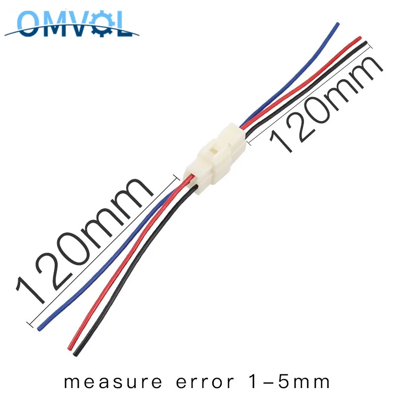 6,3 мм Соединитель 3P 3 pin Электрический 6,3 соединитель наборы мужской женский разъем для мотоцикла автомобиля