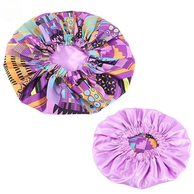 New Extra Large Satin Lined Bonnet Women Big Size Beauty Print Satin Silk Bonnet Sleep Night Cap Head Cover Bonnet Hat Wholesale style454-10