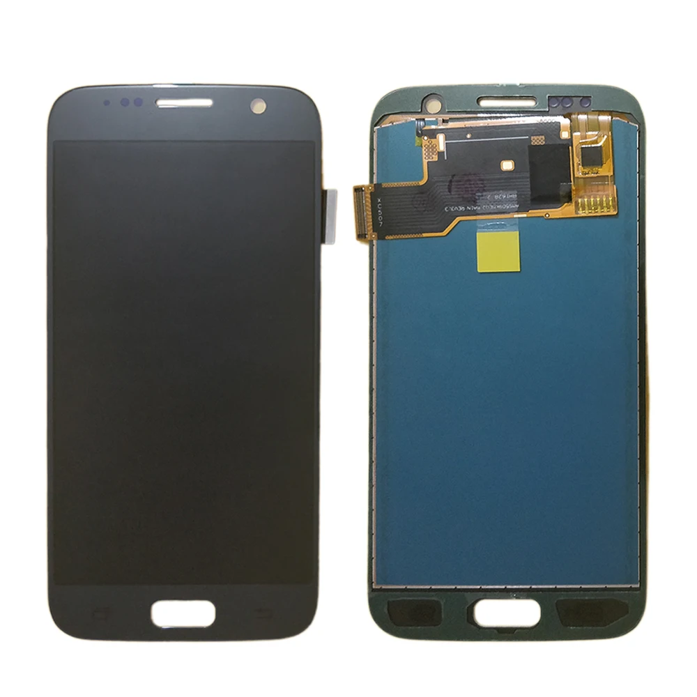 Черный Для samsung Galaxy S7 G930 G930F TFT lcd дисплей кодирующий преобразователь сенсорного экрана в сборе TFT lcd Регулируемая яркость Запасная часть - Цвет: Черный