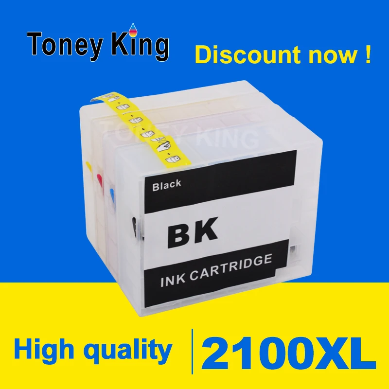 

Toney King PGI-2100 Refillable Ink Cartridge For Canon MAXIFY Ib4010 IB4110 MB5110 MB5310 MB5410 Printer