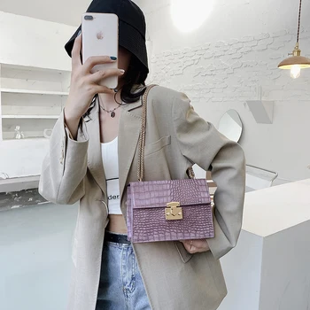 

Crocodile Pattern PU Leather Flap Bags for Women New Female Shoulder Messenger Bags Casual Ladies' Travel Small Crossnody Bag