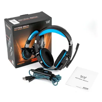 

G9000 Over-Ear Gaming Headset 3.5mm Game Headphone Earphone With Microphone LED Light For Laptop Tablet Mobile Phones Headband