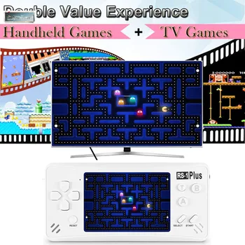 

DHL RS-1 plus Video Game Console 8 Bit Retro games Handheld Game Player Built-in 218 Classic Games Best Gift for Child NTST/PAL