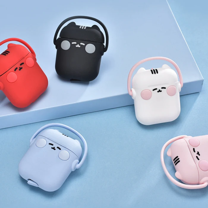 Силиконовый чехол для маленьких кошек, мультяшная Беспроводная bluetooth-гарнитура, силиконовый чехол для Airpod GDeals