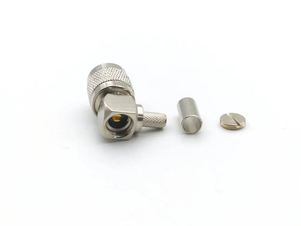 50pcs BRASS RF TNC Plug Male Connector Crimp LMR195 RG58 RG400 RG142 Cable