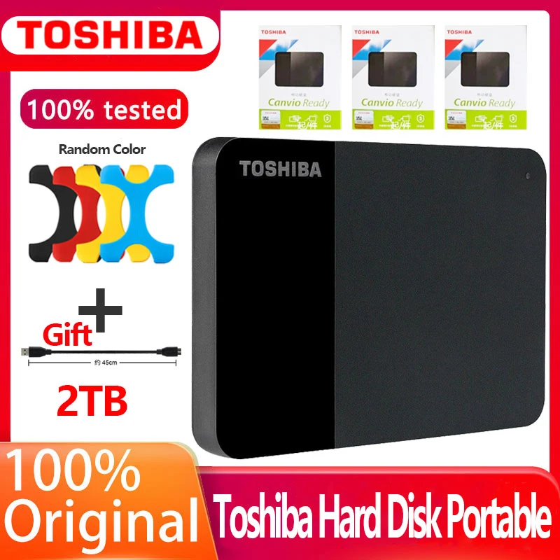 Toshiba Canvio Bereit B3 USB 3,0 Tragbare Externe Festplatte 2TB Festplatte 2,5 "für Laptop Computer Laptops Mac/Android portable hard drive