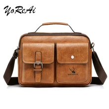 

YoReAi New Style Men's Bag Large Capacity Retro Business Shoulder Bags Fashion Waterproof Handbag Flip Leisure Travel Messenger