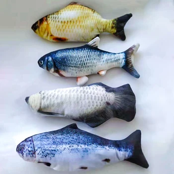 

Moving Fish Electronic Pet Cat Toy Catnip USB Charging 3D Simulation Fish for Dog Cat Chewing Playing Biting Toys