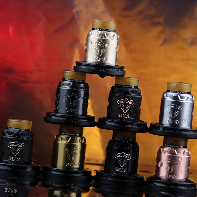 Goede Originele THC Tauren Solo RDA met 2ml Capaciteit 24mm RDA met Enkele Spoel   31 micro Air Gaten BF pin Vape Tank Vs Drop RDA Zeus