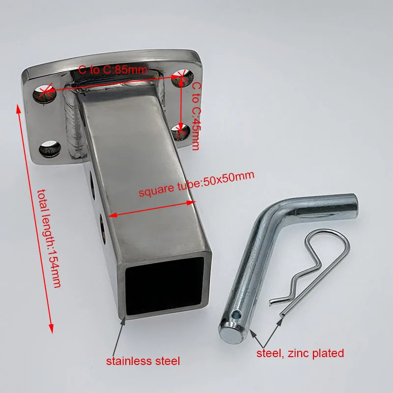 トレーラー 50 X 50 MM ピントルフックレシーバー キャンピングカー RV キャラバンアクセサリー トレーラー牽引フック Cvp トレーラーピントルフックレシーバーヒッチアダプタープレートマウントキャンパーrvパーツキャラバンアクセサリー - AliExpress ステンレススチール トレーラー 50 x 50 MM ピントルフック レシーバー ヒッチ アダプター プレート マウント キャンピン
