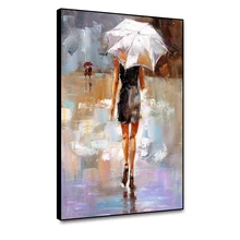 Laeacco Figure Painting Girl  Canvas Painting & Calligraphy Posters and Prints Wall Art Pictures for Living Room Home Decoration