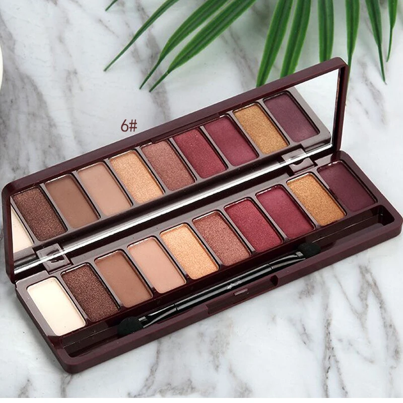 

10 Color Shiny Eyeshadow Palette Glamorous Waterproof Do Not Smudge Cherry Nude Eyeshadow Palette Shimmer Glitter Makeup