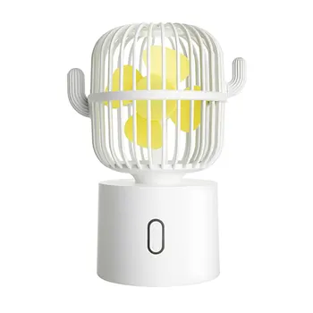 

Portable Mini USB Desk Fan Cactus Shaking Head 3Speed for Home Office Car Travel