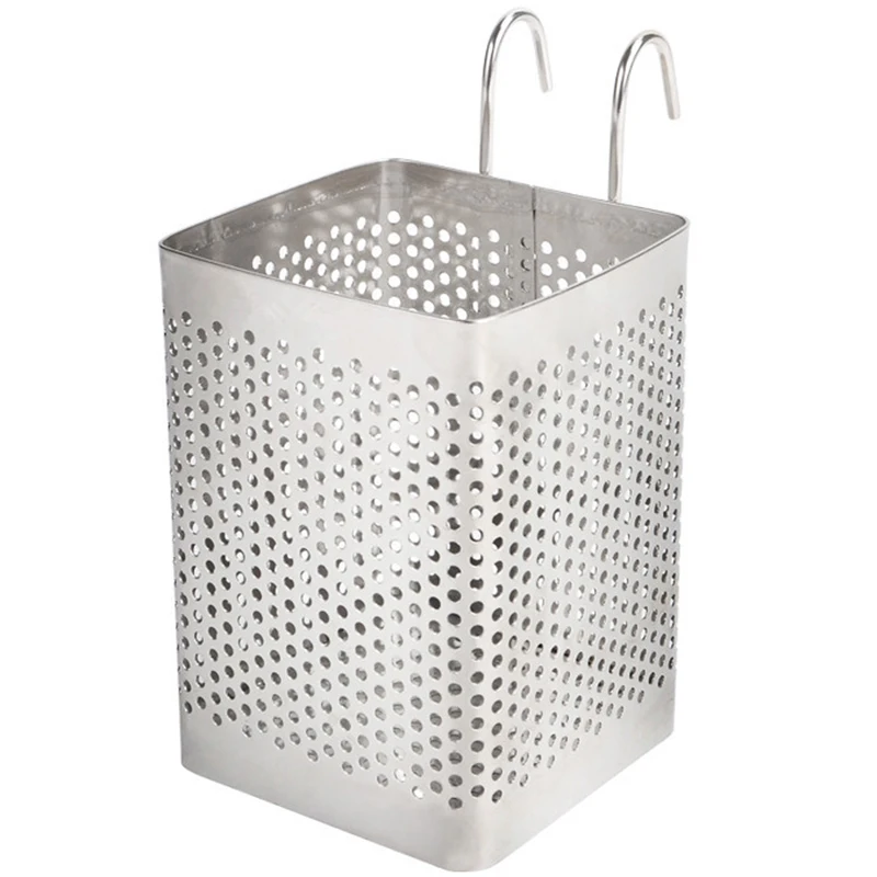 

Kitchen Utensils Chopsticks Perforated Holder Box with Hook Chopsticks Holder Dry Basket Basket Household Tableware Rack