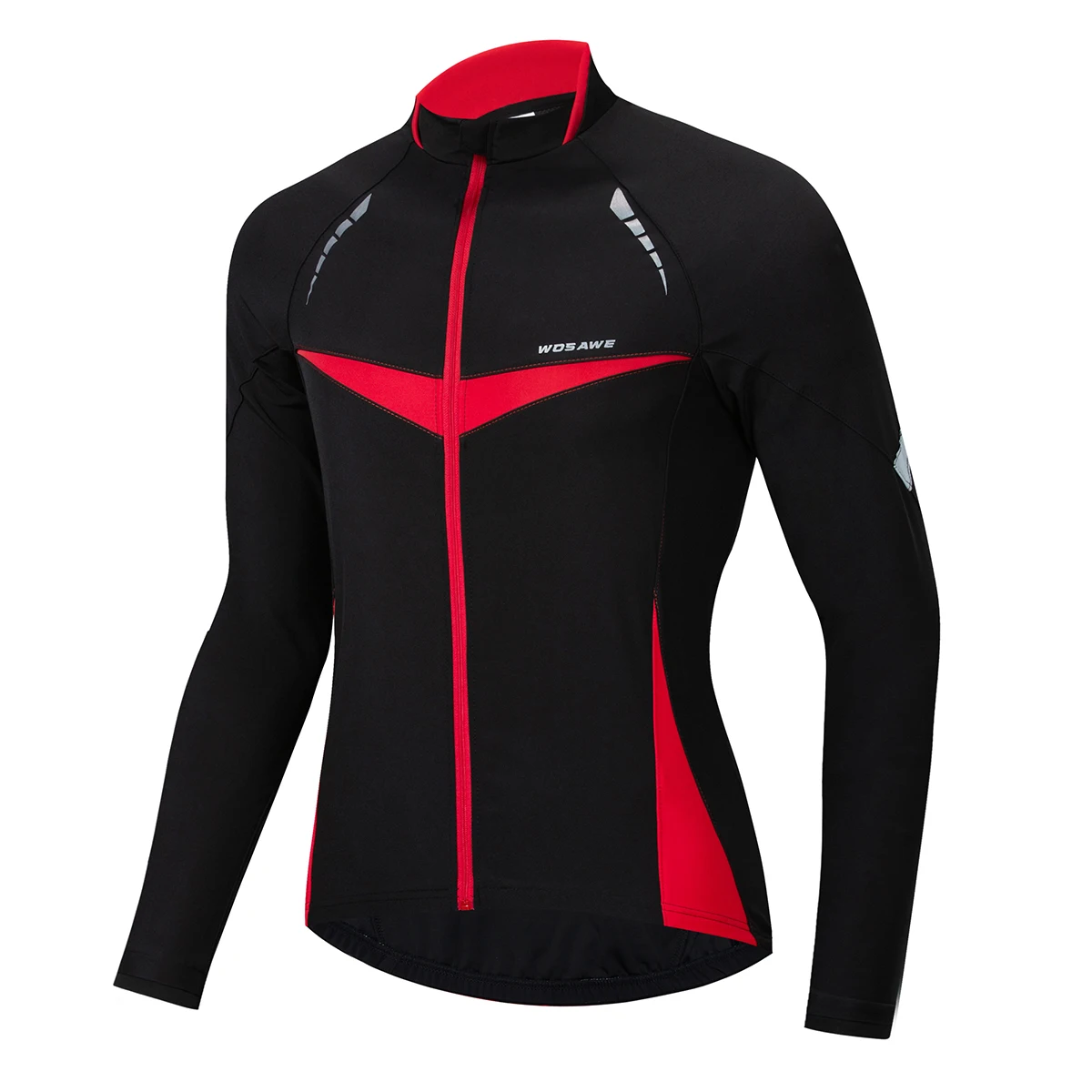 WOSAWE Теплая Флисовая Куртка для велоспорта, зимняя теплая куртка для мотокросса MTB, ветровка с длинным рукавом, мужская куртка для езды на велосипеде - Цвет: BC266-Red