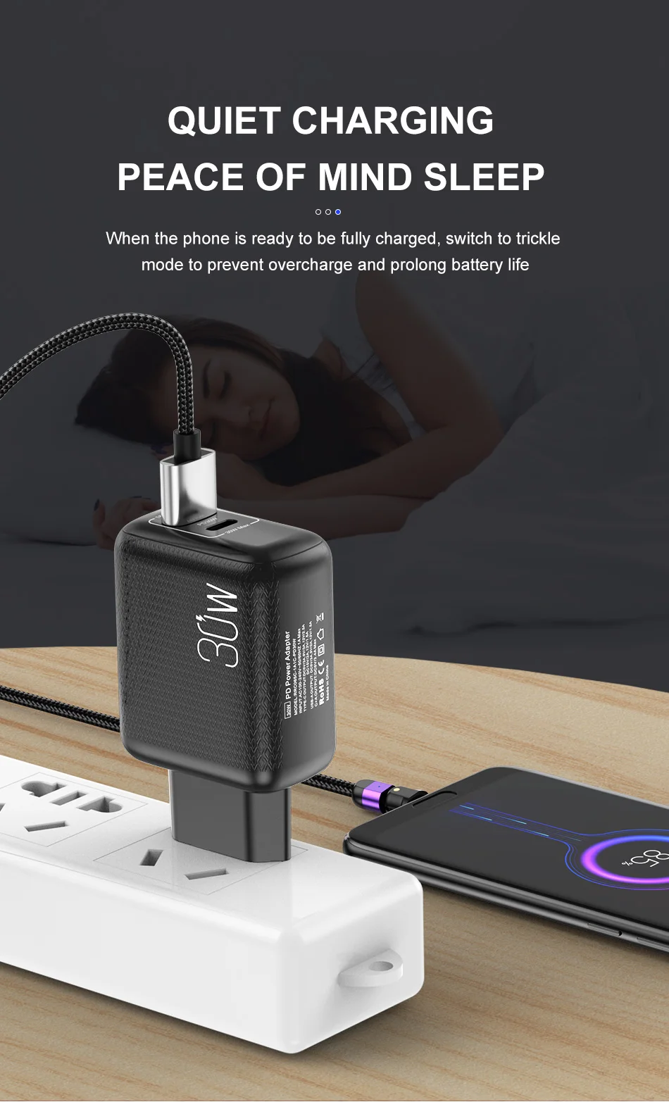 usb quick charge Quick Charge PD 30W 3.0 QC Phone Charger QC3.0 PD3.0 USB Type C Fast Charger For iPhone 13 12 Pro Max Xiaomi Mi 11 Samsung S22 5v 3a usb c