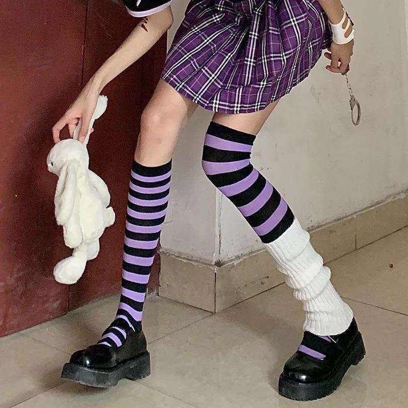Fashion Lolita Blue Stockings Women 