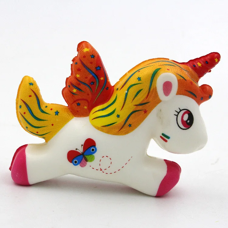 Полиуретановая цветная печать Memory Foam Pegasus кукла-единорог Мягкое Животное модель сжимающий гаджет для забавной игрушки для снижения давления