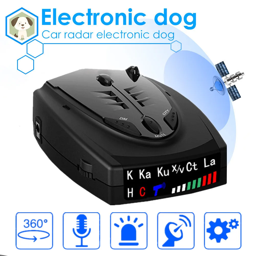 

12V Auto Car Anti Radar Detector English Russian Thai Voice Alert X K CT La Vehicle Antiradar Alarm Warning