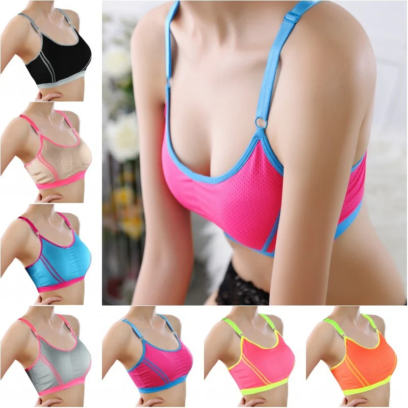 Женские кроссовки, Фитнес Йога спортивный бюстгальтер, жилет женская дышащая Спортивная регулируемые спортивные задняя слитный купальник Спортивный Бюстгальтер Для Йоги