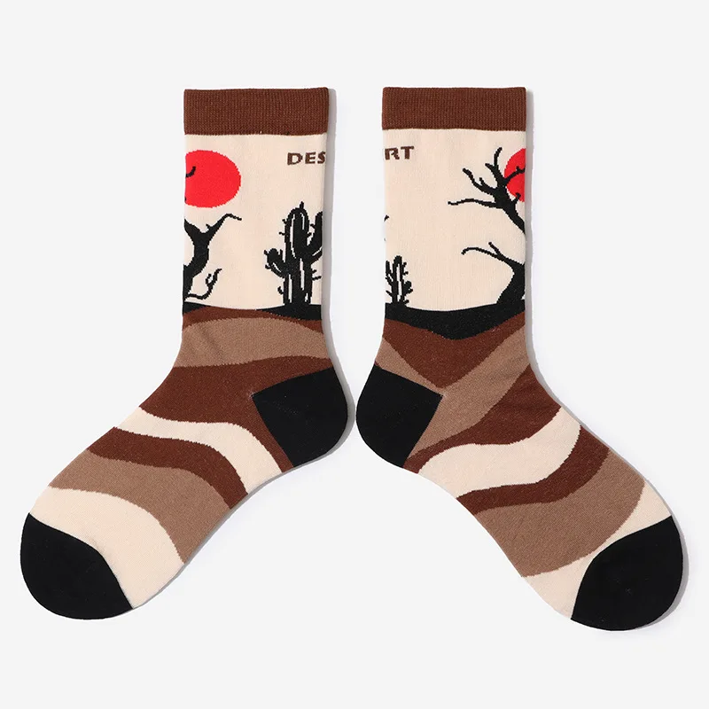 [WPLOIKJD] осенне-зимние мужские носки в японском стиле, мужские носки в духе колледжа, хлопковые забавные цветные носки для мужчин, подарки