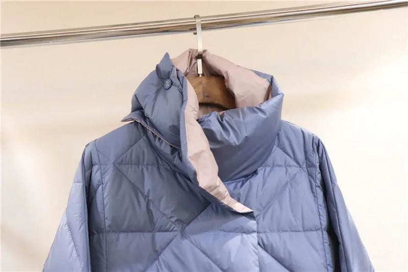 Мягкое пуховое пальто, зимнее роскошное теплое пуховое пальто из 90% натурального утиного пуха, женские теплые пушистые пуховые пальто F658