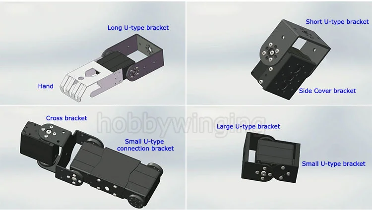 Robot-Biaxial-Steering-Gear-Servo-Bracket-Metal-Stent-Bipedal-Robot-Manipulator-DIY-accessories