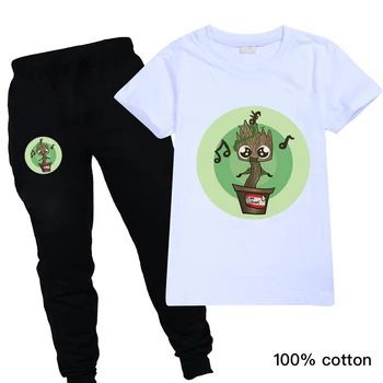 

Boutique Kids Clothing Groot Boys Summer Clothes Sets Go To School 2PCS Tracksuit Outfit Children