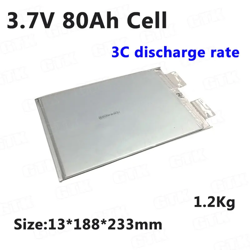 4 шт Новые! Литиевый 3,7 v 80Ah литий-ионный аккумулятор 3C Разрядка Для DIY lifepo4 12v 24v аккумулятор инвертор солнечной энергии электроинструменты