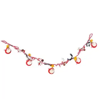 

1 Pc Decorative Painted Ornament Long String Pendant Christmas Hanging Doorplate Pendant for Outdoor Door Indoor Home
