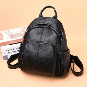 

Pu Leather Small Backpack Women Black Ladies Backpack Woman Bagpack Solid Soft High Quality 2020 New College Wind Back Bag