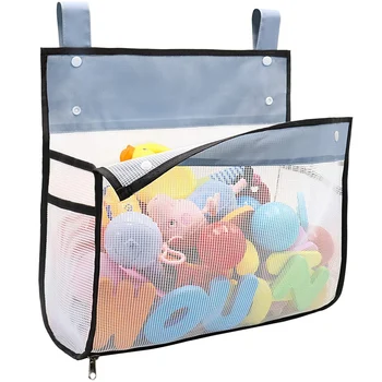 

Greater Capacity Bath Toy Organizer, Extra Large Opening Bathroom Toy Holder, Bottom Zipper Bathtub Toy Storage Bag