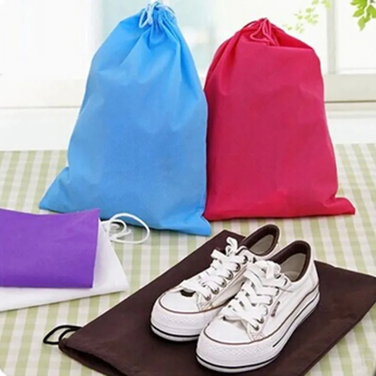 Waterproof Package Shoe Pocket Storage Organize Bag Non-woven Fabric Draw Pocket Drawstring Bags Toiletry Bag Case