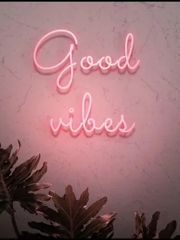 

Neon Sign for Good Vibes Neon light signs Glass neon lamp For room Neon tubes Signs decoration Custom lamp weding party bedroom