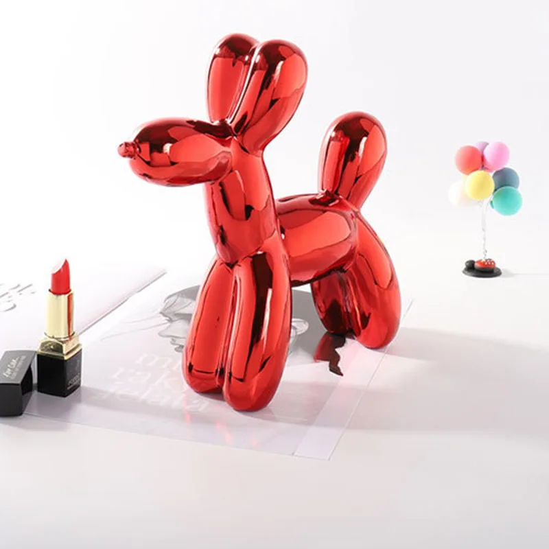 Воздушный шар, собака, копилка, украшение для спальни, гостиной, копилка для монет, украшения для дома - Цвет: Red