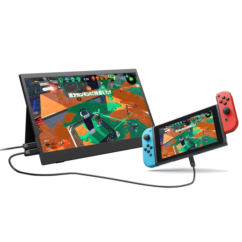 Портативный монитор 14 ”светодиодный usb type C Hdmi игровой монитор ips 1080p HD дисплей для PS4 ноутбука телефона Xbox переключатель ПК с Чехол