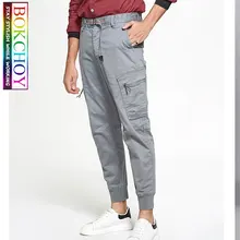 Мужские осенние и зимние брюки карго, новые мужские Свободные Комбинезоны с несколькими карманами, повседневные мужские брюки