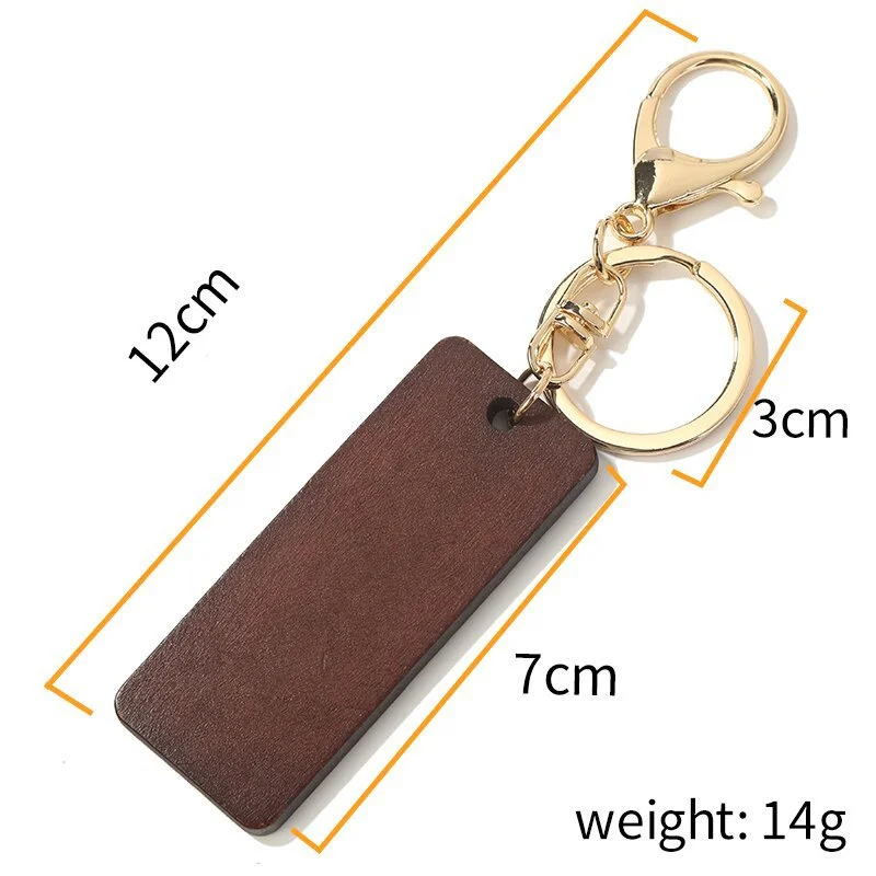  50 Pcs Leather Keychain Blanks Wooden Keychain Blanks