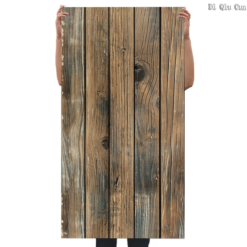 Retro Faux Wood Grain Peel And Stick Wallpaper Self adhesive Wood Plank