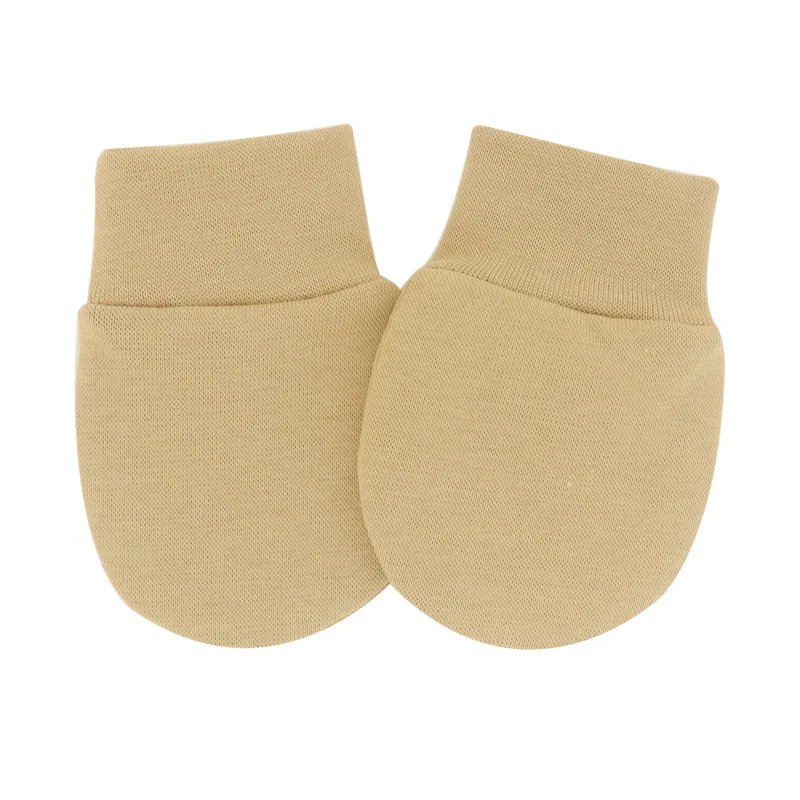 Multicolor Anti Scratching baby Gloves for Newborn Protection Face Scratch Pure cotton solid color newborn Mittens accessories