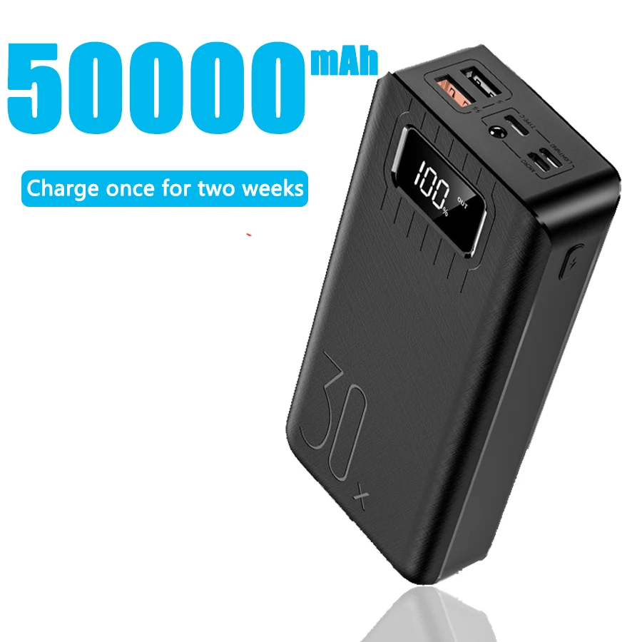 

30000mah Power Bank External Battery PoverBank 2 USB LED Powerbank Type-c Portable Mobile phone Charger for Apple Xiaomi