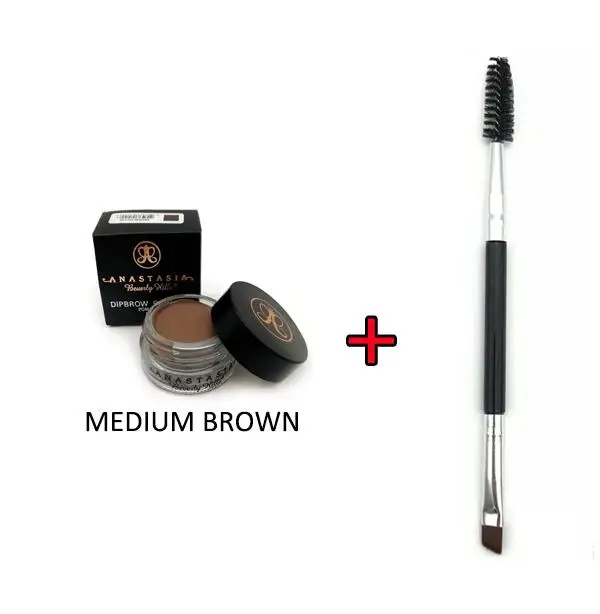 09-MEDIUM-BROWN Anastasiaes Dipbrow, помада для бровей, макияж, 11 цветов, Anastasias Beverlying Hills, пудра, крем для бровей - Цвет: 09-MEDIUM-BROWN